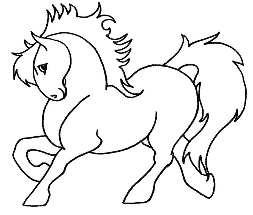 Название: Раскраска Лошадка. Категория: Домашние животные. Теги: Лошадь.