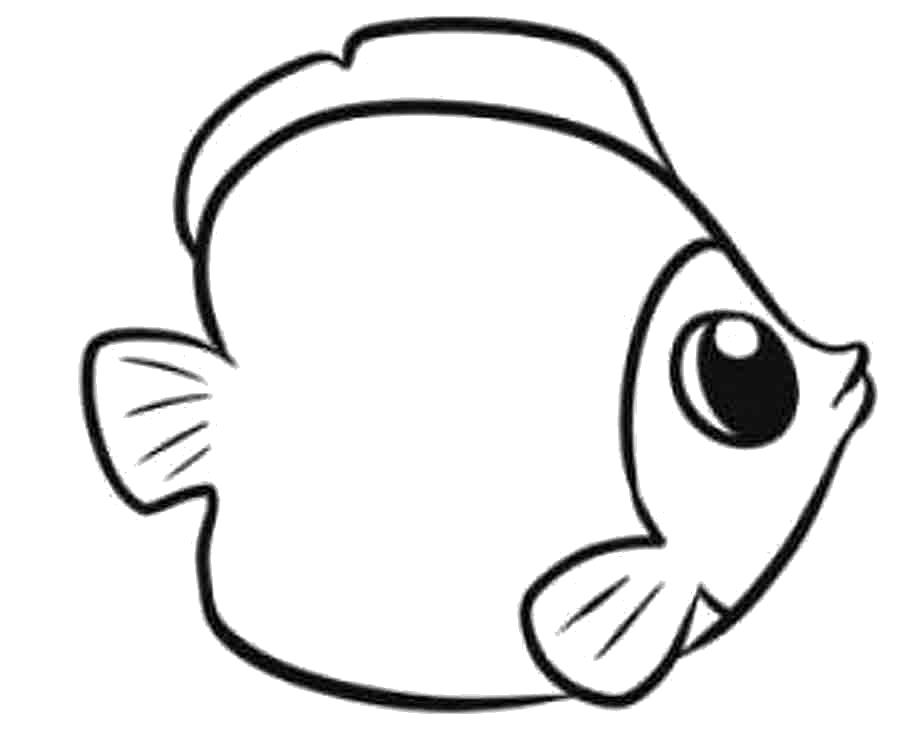 Название: Раскраска золотая рыбка - картинки для раскраски. Категория: Рыбы. Теги: рыба.