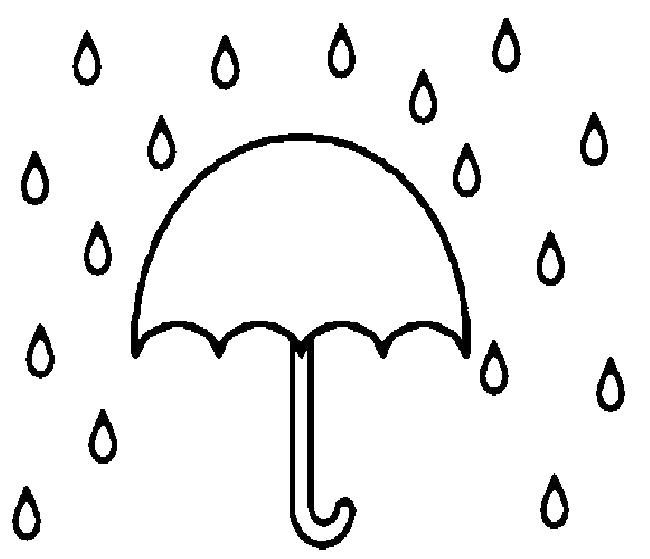 Раскраска Зонтик. Скачать дождь.  Распечатать дождь