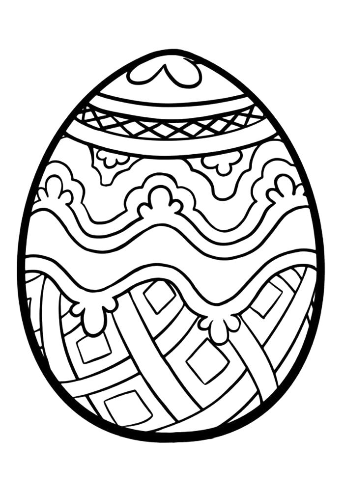 Название: Раскраска Пасхальные яйца картинки для раскраски. Категория: Пасха. Теги: Пасха.